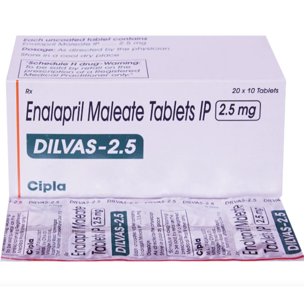 Box of Generic Vasotec 2.5 mg Tab - Enalapril